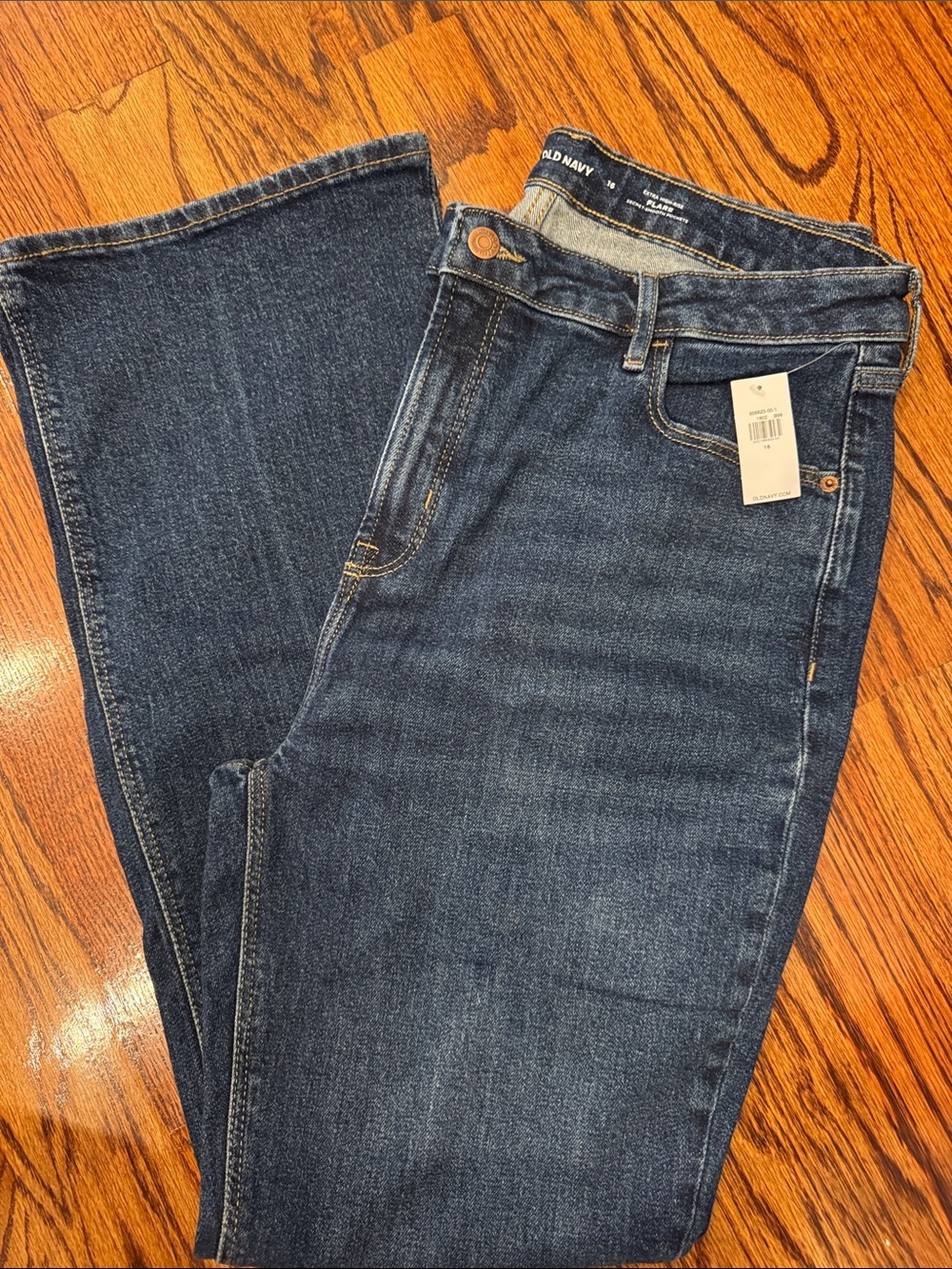 Old Navy Women's Dark Blue Flared Jeans